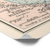 ヴィンテージ南アフリカの地図(1892年) ポスター (角)