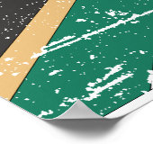 ヴィンテージ南アフリカ国旗 ポスター (角)