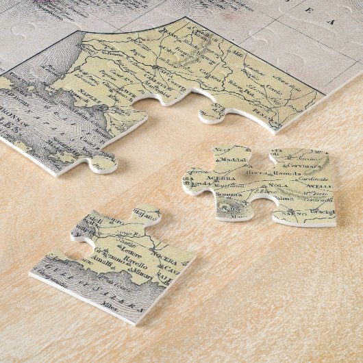ヴィンテージ南イタリアの地図(1853年) ジグソーパズル (側面)
