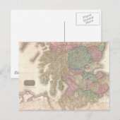 ヴィンテージ南スコットランドの地図(1818年) ポストカード (正面/裏面)