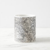 ヴィンテージ南ヨーロッパと西アジアギフトの地図 コーヒーマグカップ (中央)