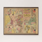 ヴィンテージ南北戦争軍隊戦略地図， 1861 ジグソーパズル (横)