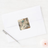 ヴィンテージ南極の地図 スクエアシール (封筒)