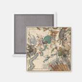 ヴィンテージ南極の地図 マグネット (正面/裏面)