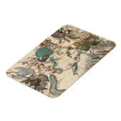 ヴィンテージ南極の地図 マグネット (左側)