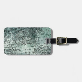 ヴィンテージ南米国の州湾の地域の地図 ラゲッジタグ