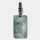 ヴィンテージ南米国の州湾の地域の地図 ラゲッジタグ (正面縦)