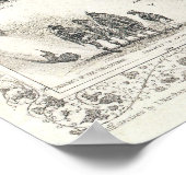 ヴィンテージ南米地図（1850年） ポスター (角)