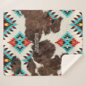 ヴィンテージ南西部ターコイズパタアステカーン シェルパブランケット (正面(横))