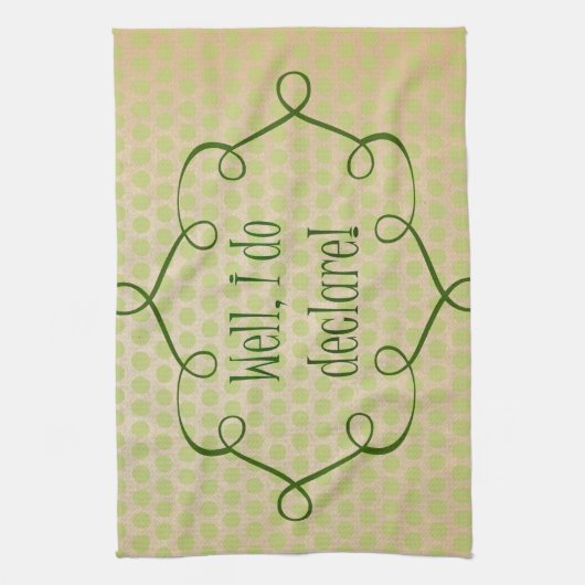 ヴィンテージ南部のことわざ：まあ、私は宣言引用文 キッチンタオル (縦)