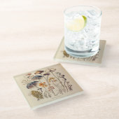 ヴィンテージ博物学者 ガラスコースター (アングル)