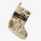ヴィンテージ博物学者 スモールクリスマスストッキング (正面 (吊り時))