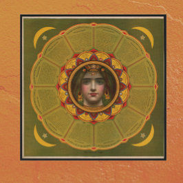 ヴィンテージ占い占い占い占〔占星術の〕十二宮図シンボルや象徴 ポスター