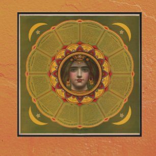 ヴィンテージ占い占い占い占〔占星術の〕十二宮図シンボルや象徴 ポスター