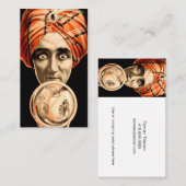 ヴィンテージ占い師の水晶玉呼出カード コーリングカード (正面/裏面)