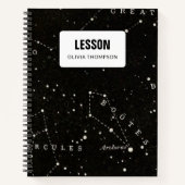 ヴィンテージ占パーソナライズされた星学レッスン  ノートブック (正面)
