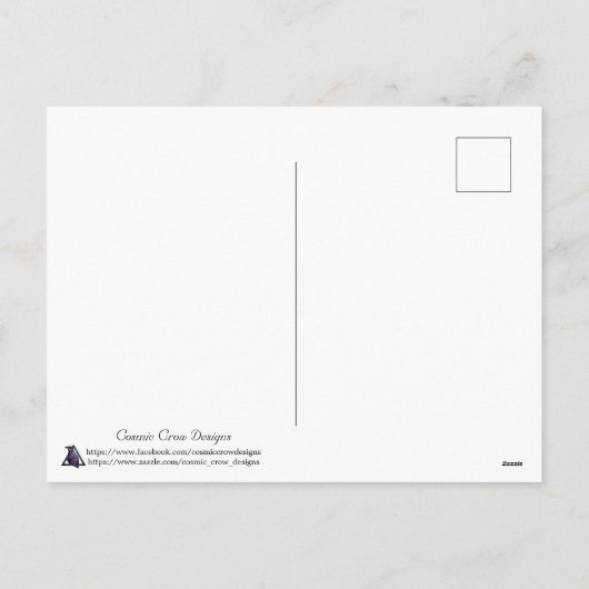 ヴィンテージ占星術のカレンダー挨拶 シーズンポストカード (裏面)