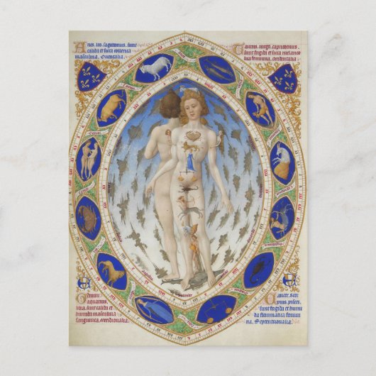 ヴィンテージ占星術のカレンダー挨拶 シーズンポストカード (正面)