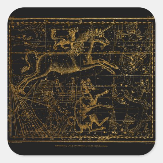 ヴィンテージ占星術の一角 スクエアシール (正面)