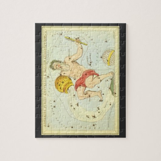 ヴィンテージ占星術アクエリアス星座〔占星術の〕十二宮図 ジグソーパズル (縦)