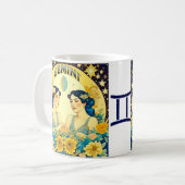 ヴィンテージ占星術サインジェミニツインズシテリア コーヒーマグカップ (正面左)