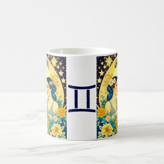 ヴィンテージ占星術サインジェミニツインズシテリア コーヒーマグカップ (中央)