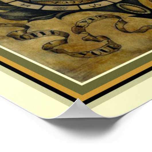 ヴィンテージ占星術ポスター11 x 14 ポスター (角)