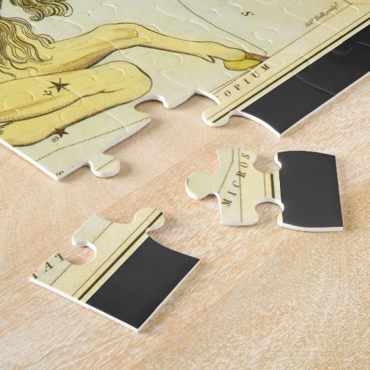 ヴィンテージ占星術山羊座星座〔占星術の〕十二宮図 ジグソーパズル (側面)