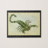 ヴィンテージ占星術蠍座星座〔占星術の〕十二宮図 ジグソーパズル (横)