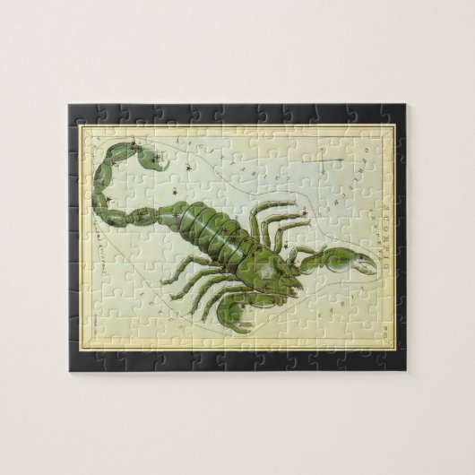 ヴィンテージ占星術蠍座星座〔占星術の〕十二宮図 ジグソーパズル (横)