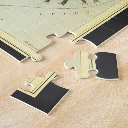 ヴィンテージ占星術蠍座星座〔占星術の〕十二宮図 ジグソーパズル (側面)