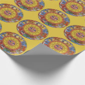 ヴィンテージ占星術、アンティーク天体十二星座ホイール ラッピングペーパー (角)