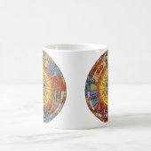 ヴィンテージ占星術、アンティーク天〔占星術の〕十二宮図輪 コーヒーマグカップ (中央)