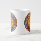 ヴィンテージ占星術、アンティーク天〔占星術の〕十二宮図輪 ジャンボコーヒーマグカップ (正面)