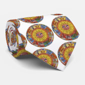ヴィンテージ占星術、アンティーク天〔占星術の〕十二宮図輪 ネクタイ (ロール)