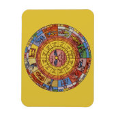 ヴィンテージ占星術、アンティーク天〔占星術の〕十二宮図輪 マグネット (縦)