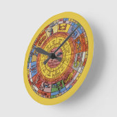ヴィンテージ占星術、アンティーク天〔占星術の〕十二宮図輪 ラウンド壁時計 (傾斜)