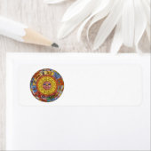 ヴィンテージ占星術、アンティーク天〔占星術の〕十二宮図輪 ラベル (インサイチュ)