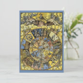 ヴィンテージ占星術，ルネッサンス〔占星術の〕十二宮図ホイール， 1555 (スタンド正面)