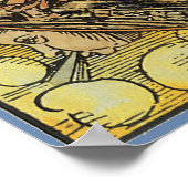 ヴィンテージ占星術,ルネッサンス〔占星術の〕十二宮図ホイール, 1555 ポスター (角)