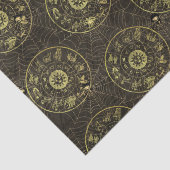 ヴィンテージ占星術〔占星術の〕十二宮図とCobweb Magical 薄葉紙 (詳細)