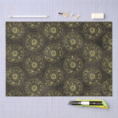 ヴィンテージ占星術〔占星術の〕十二宮図とCobweb Magical 薄葉紙 (クラフト)