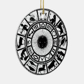 ヴィンテージ占星術〔占星術の〕十二宮図ホイール セラミックオーナメント (右)