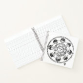 ヴィンテージ占星術〔占星術の〕十二宮図ホイール ノートブック (内部)