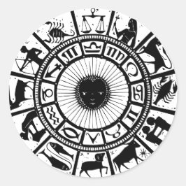 ヴィンテージ占星術〔占星術の〕十二宮図ホイール ラウンドシール