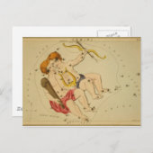 ヴィンテージ占星術/天文学ジェミニ星座 ポストカード (正面/裏面)