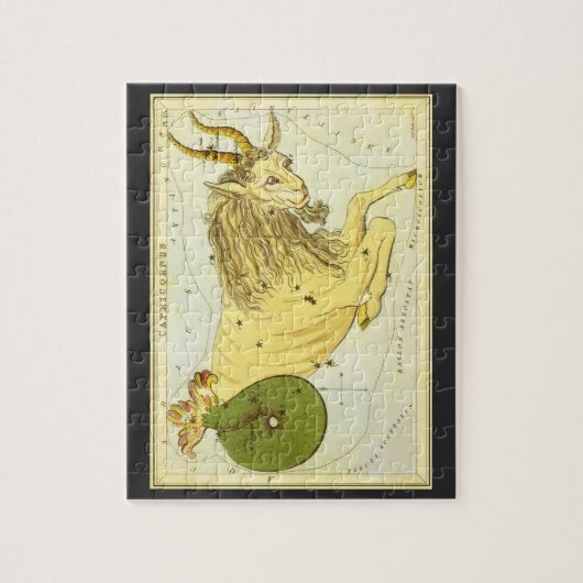 ヴィンテージ占星術 山羊座 星座 ジグソーパズル (縦)