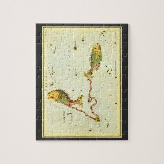 ヴィンテージ占星魚座〔占星術の〕十二宮図 ジグソーパズル (縦)