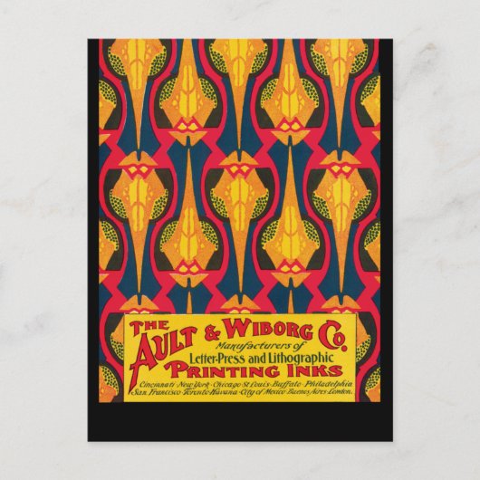 ヴィンテージ印刷インキ広告 ポストカード (正面)