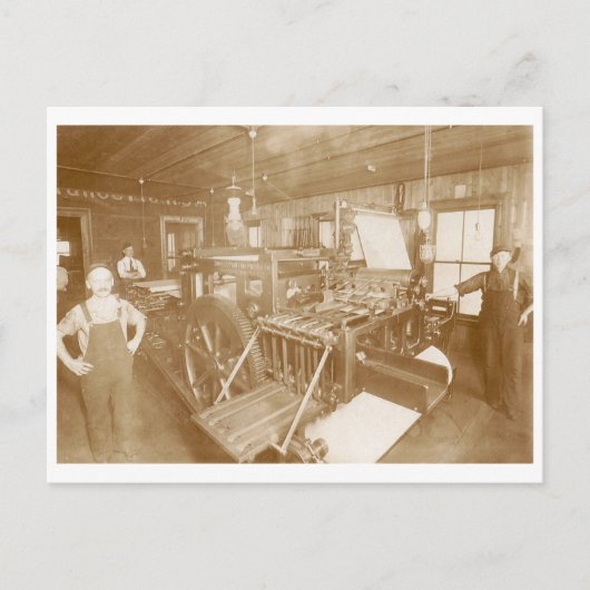 ヴィンテージ印刷プレス写真 ポストカード (正面)